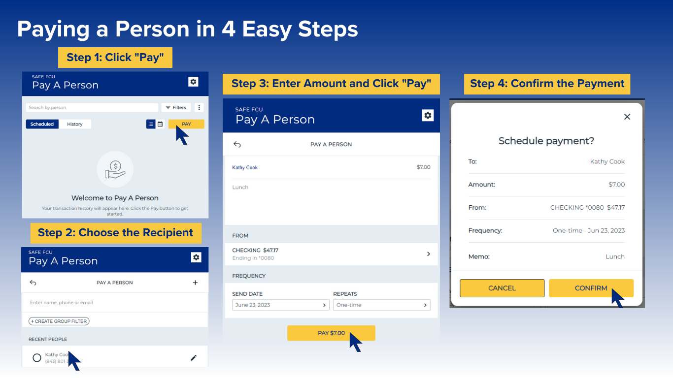 New Payment Service SAFE Federal Credit Union